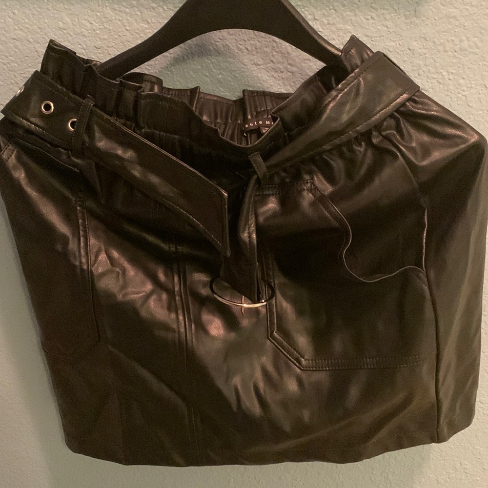 Faux leather skirt